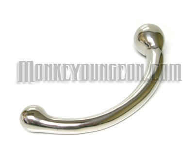 double bulb stainless steel dildo